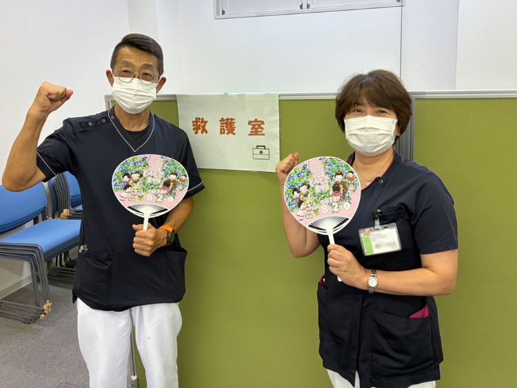 救護活動のようす